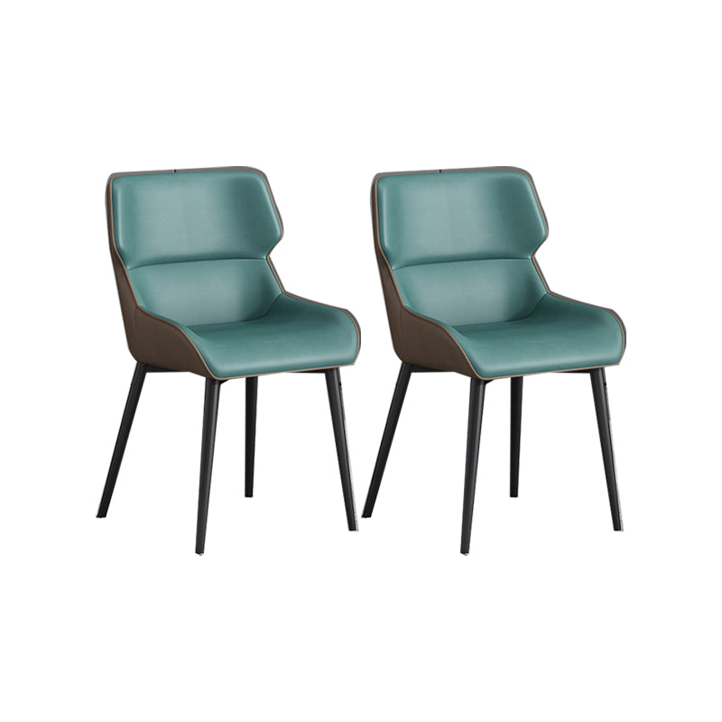 Nordic Style Metal Chair Wingback Kitchen Side Chair for Dinning Room