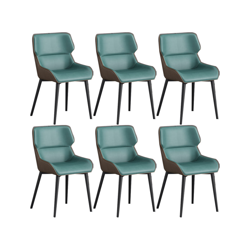 Nordic Style Metal Chair Wingback Kitchen Side Chair for Dinning Room