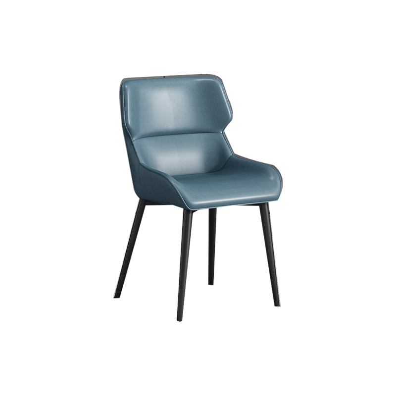 Nordic Style Metal Chair Wingback Kitchen Side Chair for Dinning Room