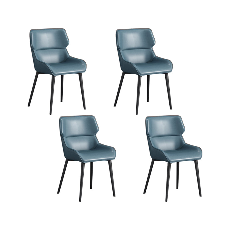 Nordic Style Metal Chair Wingback Kitchen Side Chair for Dinning Room
