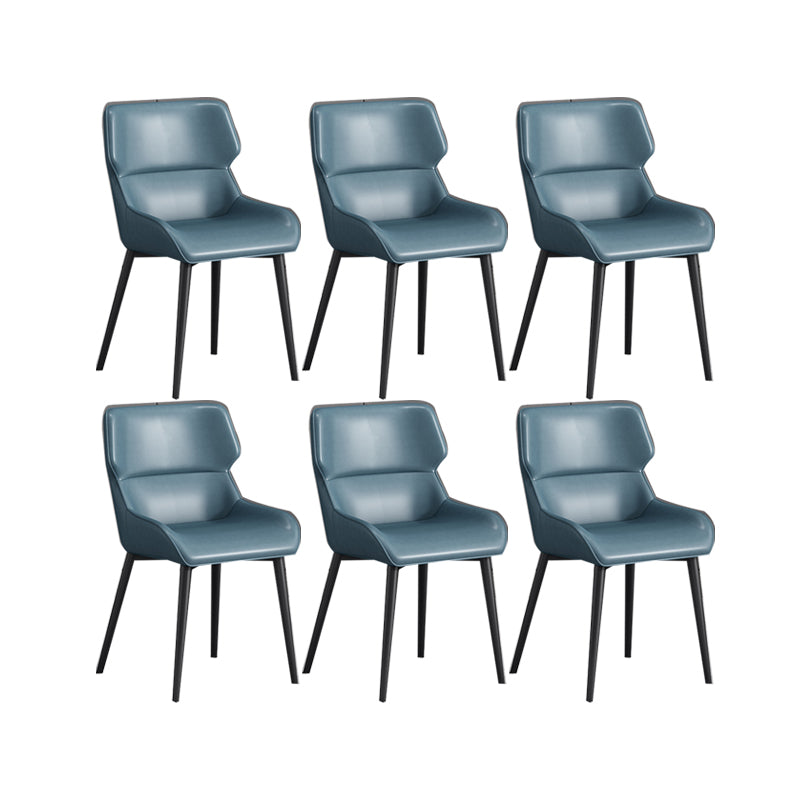 Nordic Style Metal Chair Wingback Kitchen Side Chair for Dinning Room