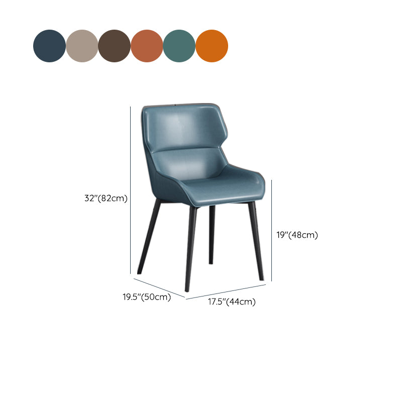 Nordic Style Metal Chair Wingback Kitchen Side Chair for Dinning Room