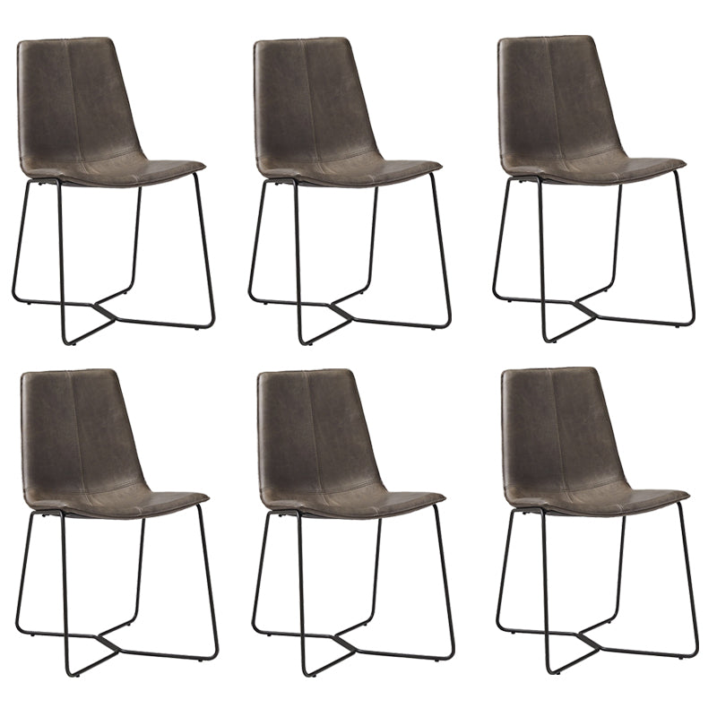 Silla tapizada de metal silla de espalda abierta contemporánea para el comedor