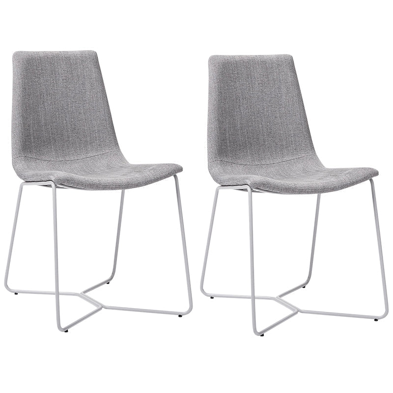 Silla tapizada de metal silla de espalda abierta contemporánea para el comedor