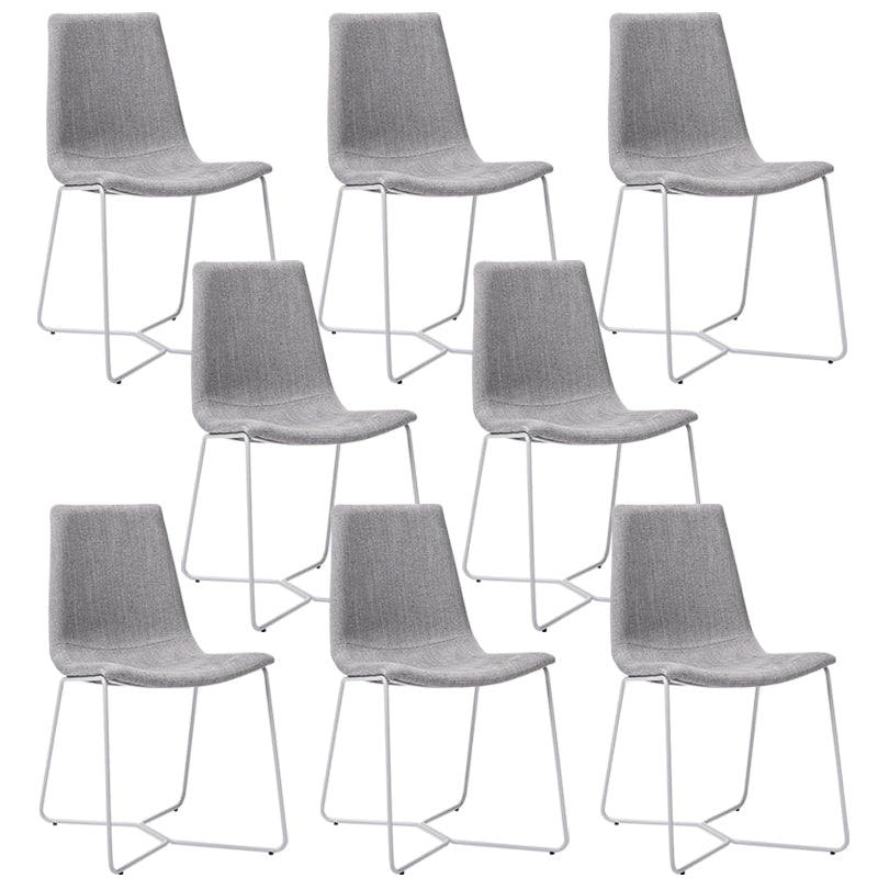 Silla tapizada de metal silla de espalda abierta contemporánea para el comedor