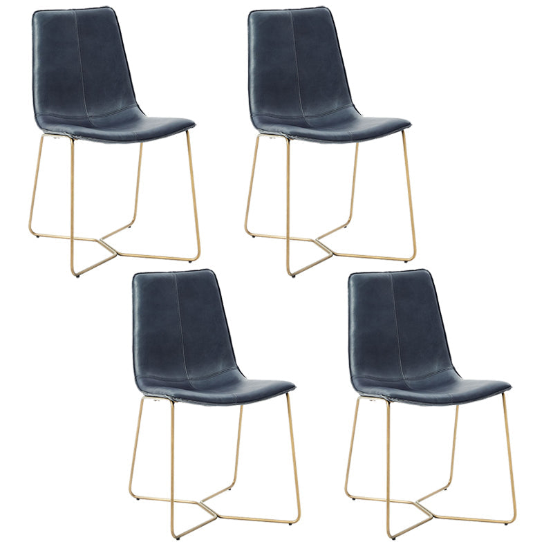 Silla tapizada de metal silla de espalda abierta contemporánea para el comedor