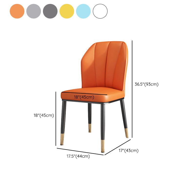 Luxury Style Metal Chair Parsons Kitchen Dining Side Chair for Dinning Room Clearhalo 'Dining Chairs' 'Dining Tables & Seating' 'dining_chair' 'furn' 'furn_dining_chair' 'Furniture' 'Kitchen & Dining Furniture' 7568978