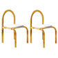 Modern Simple Side Chair Plastic Frame Side Dining Chair for Home Use Yellow 2 Piece Set Clearhalo 'Dining Chairs' 'Dining Tables & Seating' 'dining_chair' 'furn' 'furn_dining_chair' 'Furniture' 'Kitchen & Dining Furniture' 7568992