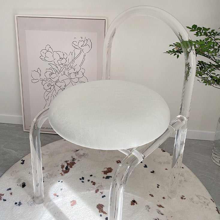 Modern Simple Side Chair Plastic Frame Side Dining Chair for Home Use Clearhalo 'Dining Chairs' 'Dining Tables & Seating' 'dining_chair' 'furn' 'furn_dining_chair' 'Furniture' 'Kitchen & Dining Furniture' 7568993