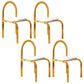 Modern Simple Side Chair Plastic Frame Side Dining Chair for Home Use Yellow 4 Piece Set Clearhalo 'Dining Chairs' 'Dining Tables & Seating' 'dining_chair' 'furn' 'furn_dining_chair' 'Furniture' 'Kitchen & Dining Furniture' 7568994