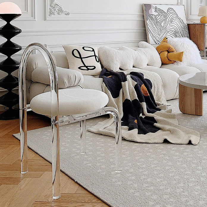 Modern Simple Side Chair Plastic Frame Side Dining Chair for Home Use Clearhalo 'Dining Chairs' 'Dining Tables & Seating' 'dining_chair' 'furn' 'furn_dining_chair' 'Furniture' 'Kitchen & Dining Furniture' 7568998