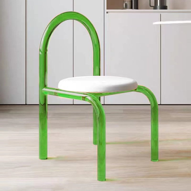 Modern Simple Side Chair Plastic Frame Side Dining Chair for Home Use Green 1 Piece Clearhalo 'Dining Chairs' 'Dining Tables & Seating' 'dining_chair' 'furn' 'furn_dining_chair' 'Furniture' 'Kitchen & Dining Furniture' 7568999
