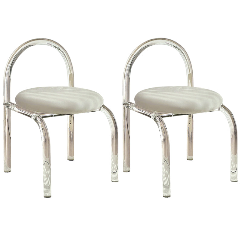 Modern Simple Side Chair Plastic Frame Side Dining Chair for Home Use Clear 2 Piece Set Clearhalo 'Dining Chairs' 'Dining Tables & Seating' 'dining_chair' 'furn' 'furn_dining_chair' 'Furniture' 'Kitchen & Dining Furniture' 7569005