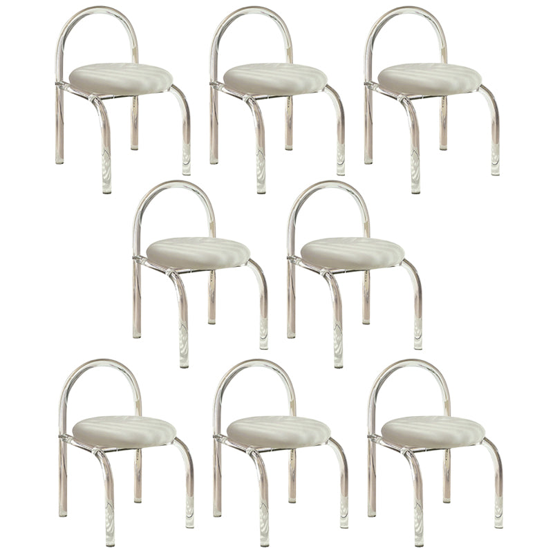 Modern Simple Side Chair Plastic Frame Side Dining Chair for Home Use Clear 8 Piece Set Clearhalo 'Dining Chairs' 'Dining Tables & Seating' 'dining_chair' 'furn' 'furn_dining_chair' 'Furniture' 'Kitchen & Dining Furniture' 7569008