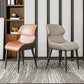 Modern Simple Side Chair Faux Leather Wingback Chair for Bedroom