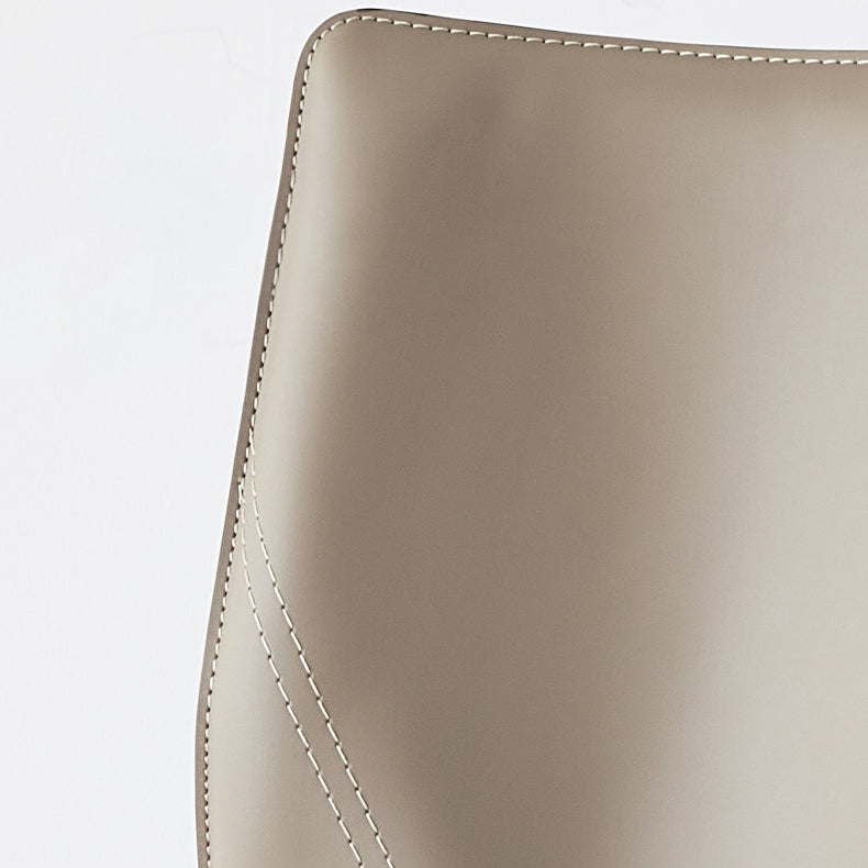 Nordic Style Side Chair Faux Leather Kitchen Dining Chair with Metal Frame (Set of 2)