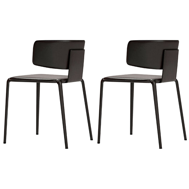 Noordse stijl zijstoel faux lederen wingback stoel voor woonkamer