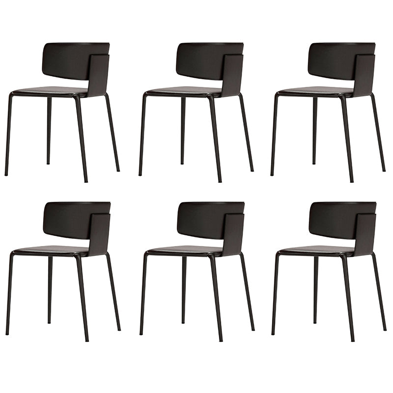 Noordse stijl zijstoel faux lederen wingback stoel voor woonkamer