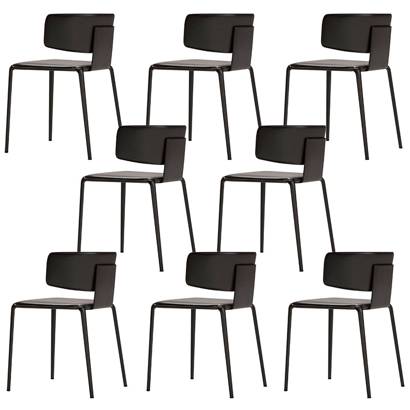 Noordse stijl zijstoel faux lederen wingback stoel voor woonkamer