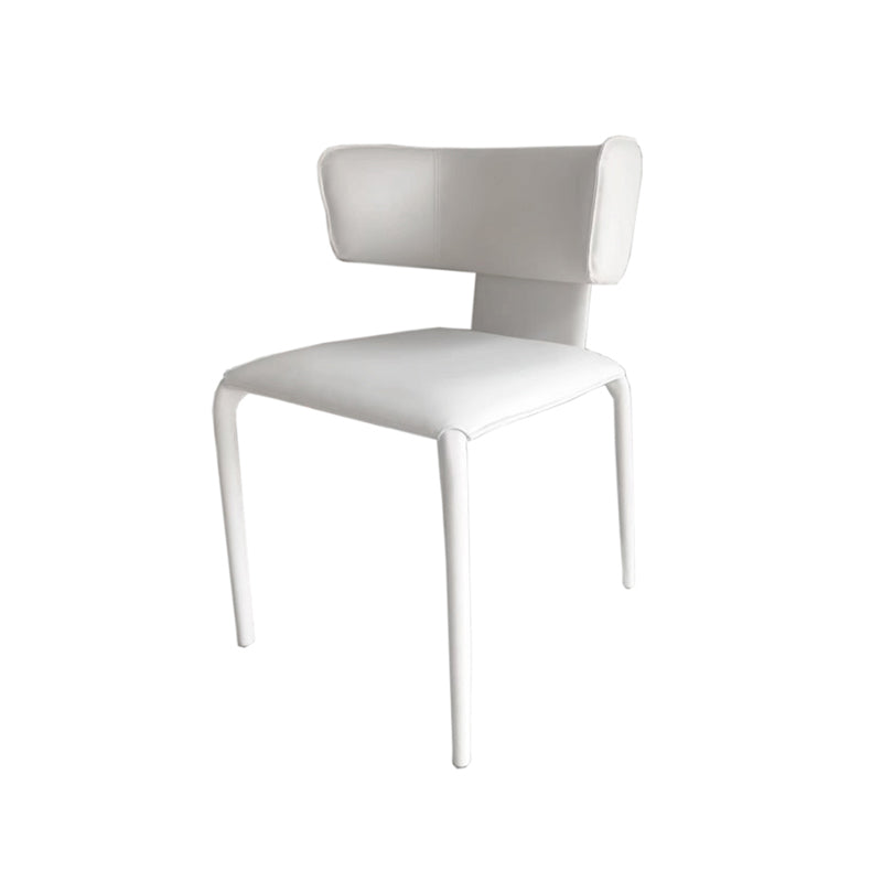 Noordse stijl zijstoel faux lederen wingback stoel voor woonkamer