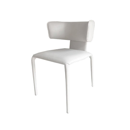 Noordse stijl zijstoel faux lederen wingback stoel voor woonkamer