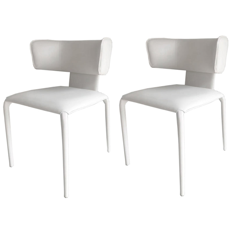 Noordse stijl zijstoel faux lederen wingback stoel voor woonkamer