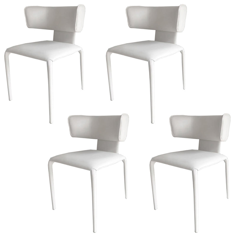 Noordse stijl zijstoel faux lederen wingback stoel voor woonkamer