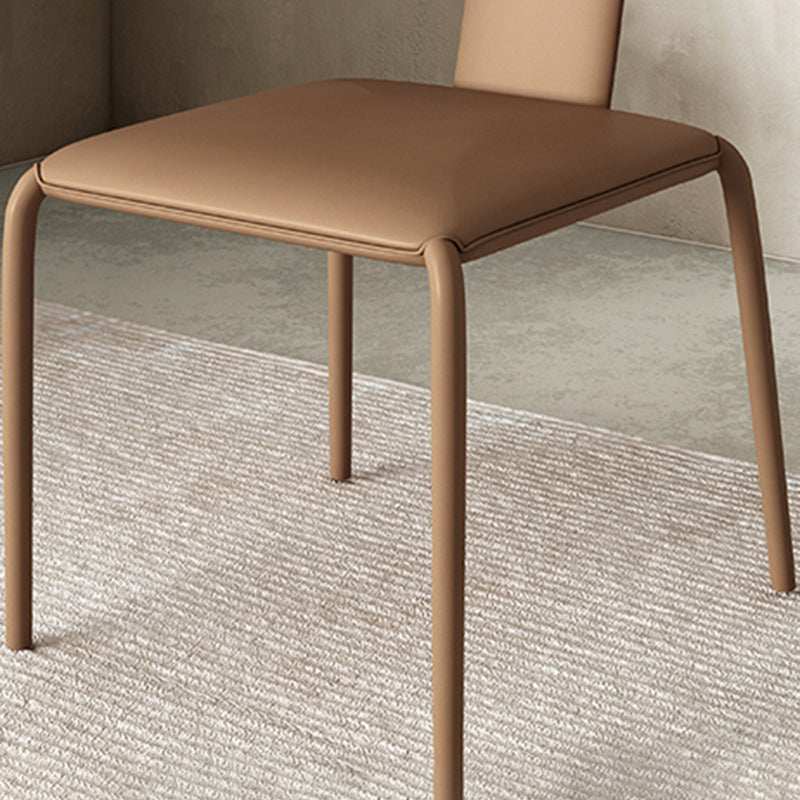 Noordse stijl zijstoel faux lederen wingback stoel voor woonkamer