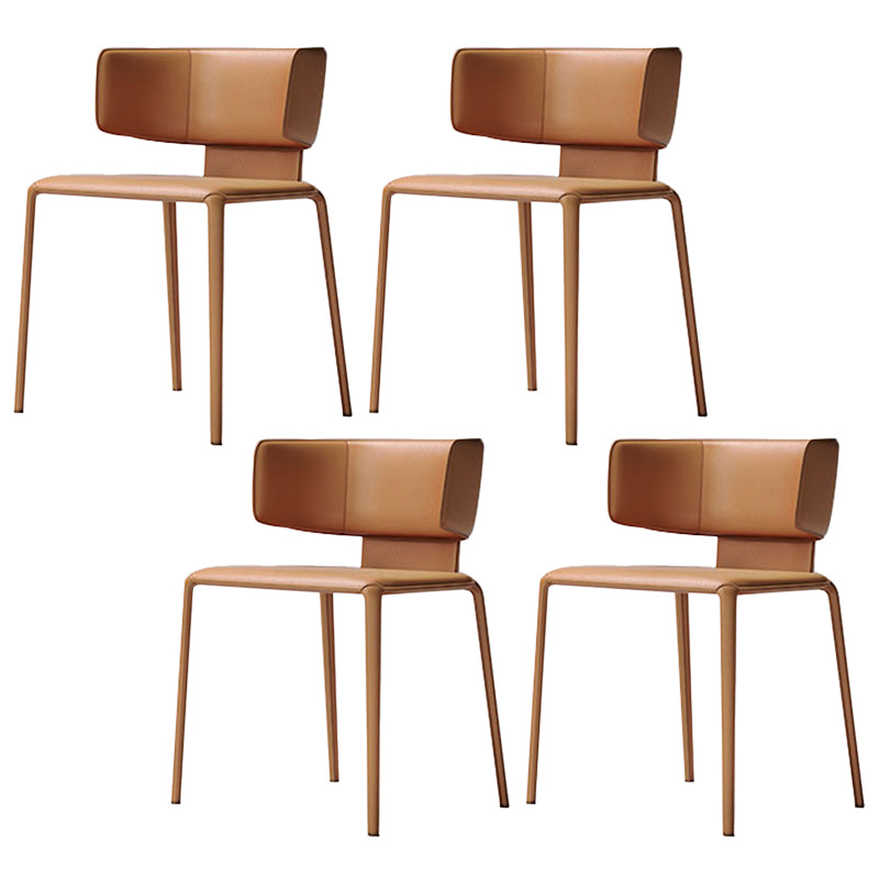 Noordse stijl zijstoel faux lederen wingback stoel voor woonkamer