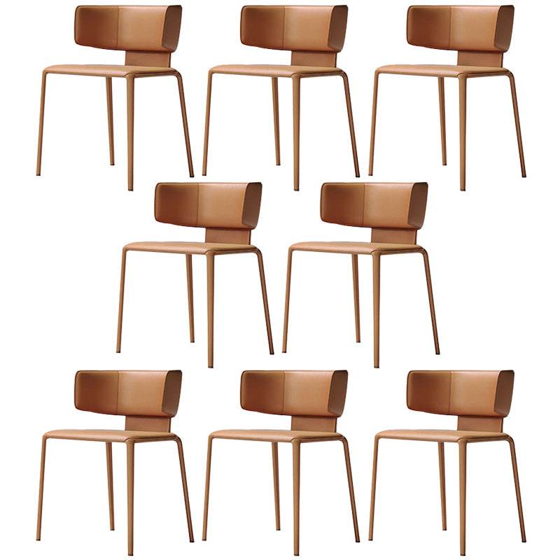 Noordse stijl zijstoel faux lederen wingback stoel voor woonkamer