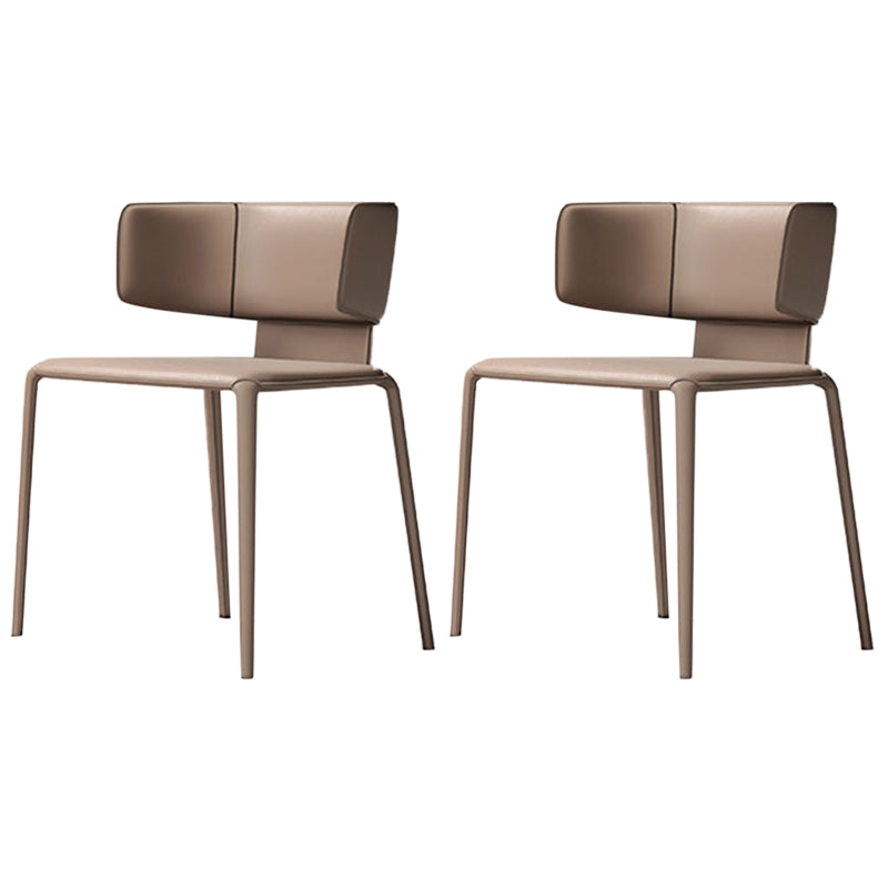 Noordse stijl zijstoel faux lederen wingback stoel voor woonkamer