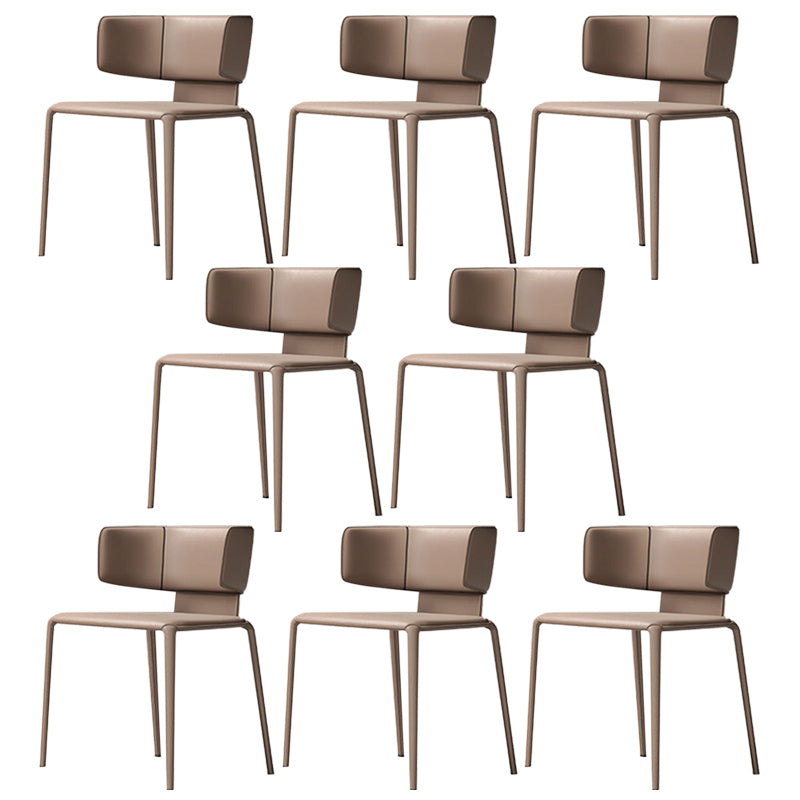 Noordse stijl zijstoel faux lederen wingback stoel voor woonkamer