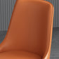 Silla lateral simple moderna silla de comedor de cuero sintética con base de metal para dormitorio