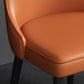 Silla lateral simple moderna silla de comedor de cuero sintética con base de metal para dormitorio
