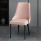 Silla lateral simple moderna silla de comedor de cuero sintética con base de metal para dormitorio