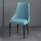 Silla lateral simple moderna silla de comedor de cuero sintética con base de metal para dormitorio