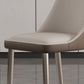 Sillas de comedor sin brazo de cuero sintética sillas laterales glamorosas con base de metal