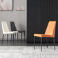 Industrial Style Side Chair Faux Leather Side Dining Chair with Metal Frame