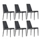 Industrial Style Side Chair Faux Leather Side Dining Chair with Metal Frame