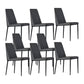 Industrial Style Side Chair Faux Leather Side Dining Chair with Metal Frame