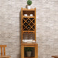 Brown Pine Wood Bistro Table with Storage Modern Pub Table for Living Room Clearhalo 'Bar Furniture' 'Bar Tables' 'bar_tables' 'furn' 'furn_bar_tables' 'Furniture' 'Kitchen & Dining Furniture' 7569233