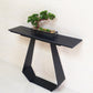 Rectangle Shape Contemporary Console Table Black Stone Console Sofa Table