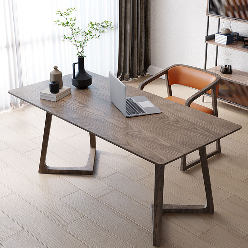 Bureau d'écriture moderne en bois massif 29.53 "haut bureau rectangle de haut