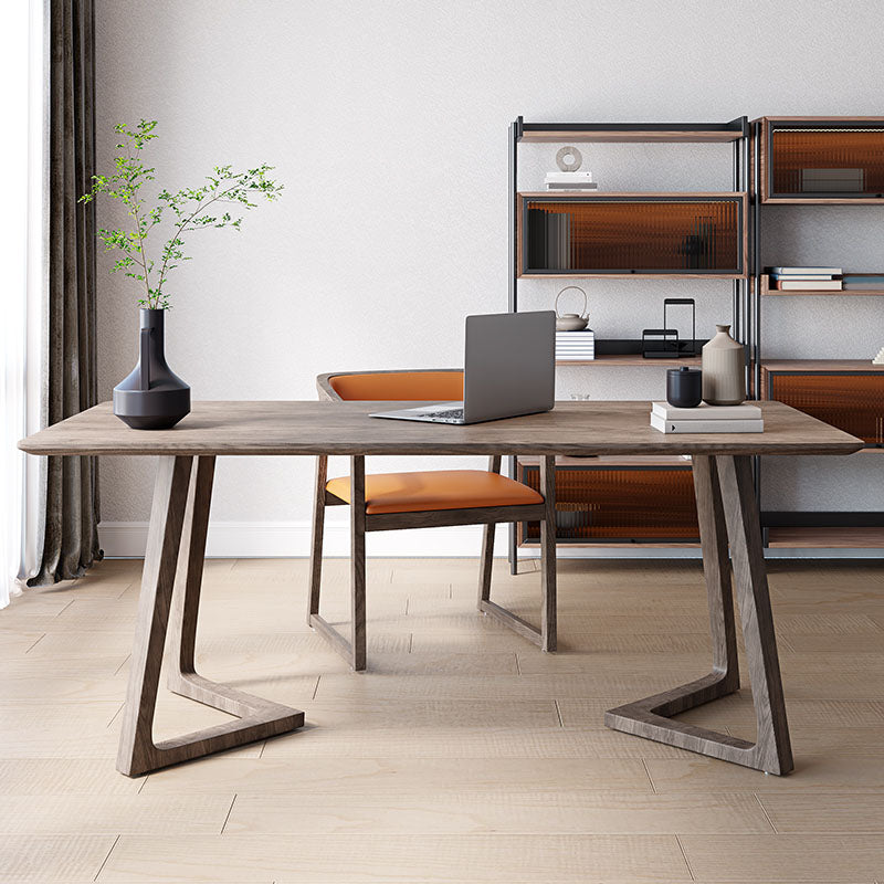 Bureau d'écriture moderne en bois massif 29.53 "haut bureau rectangle de haut