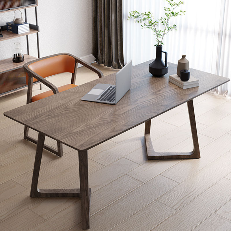 Bureau d'écriture moderne en bois massif 29.53 "haut bureau rectangle de haut