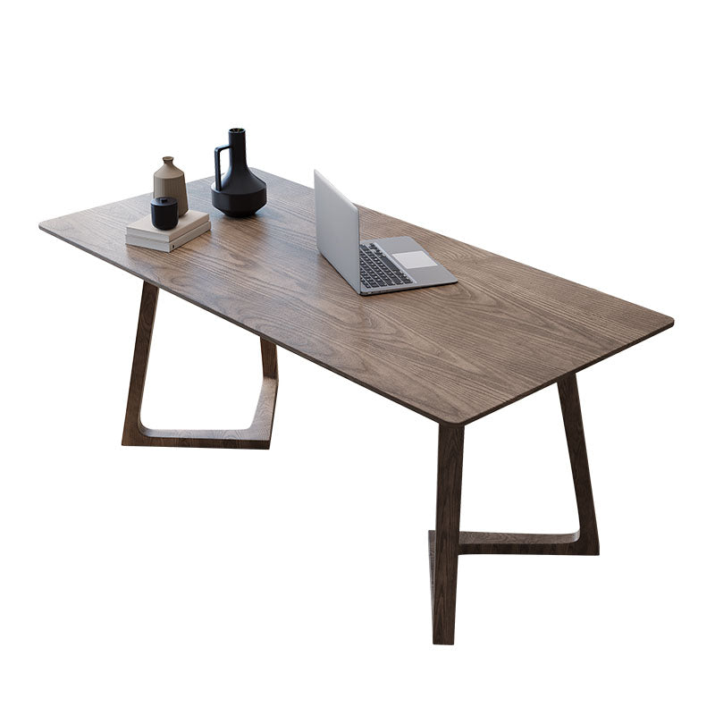 Bureau d'écriture moderne en bois massif 29.53 "haut bureau rectangle de haut