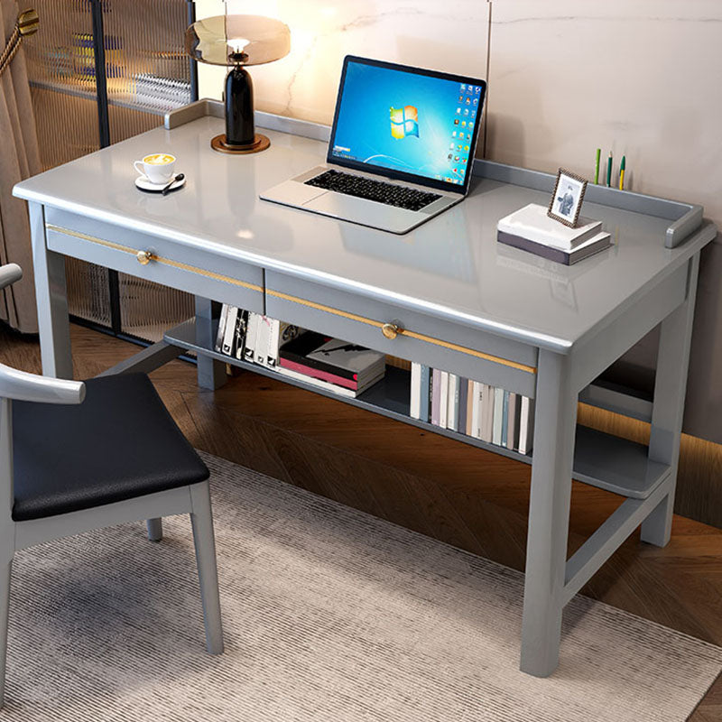 Escritorio de computadora de madera sólida estilo glamour 2 cajones 23.6 "de ancho escritorio de oficina en casa