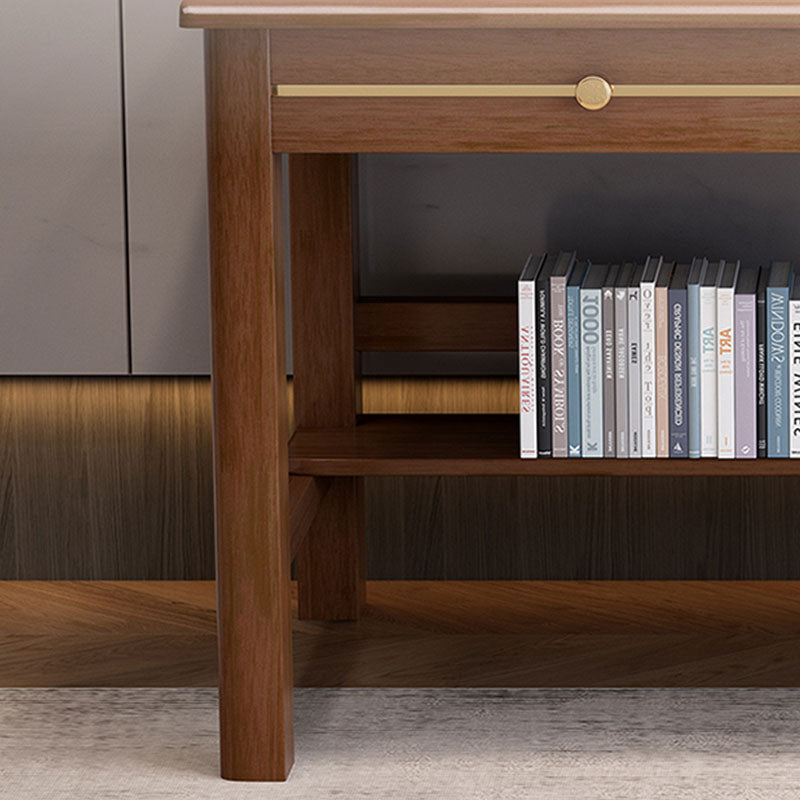 Escritorio de computadora de madera sólida estilo glamour 2 cajones 23.6 "de ancho escritorio de oficina en casa