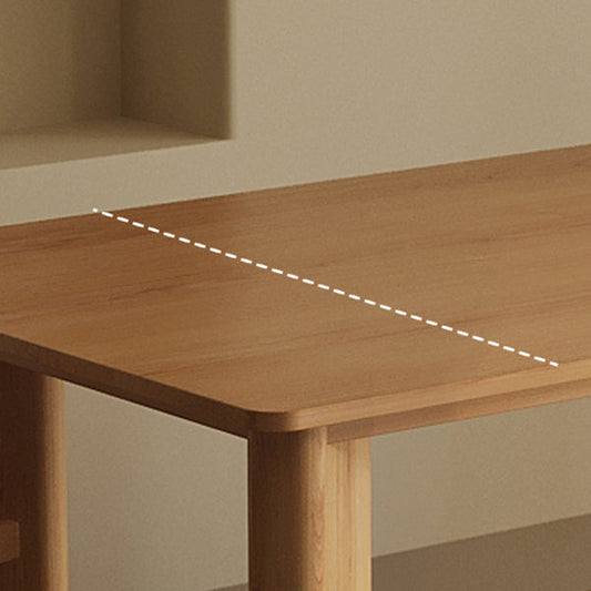 Bureau de bureau moderne de forme rectangulaire Bureau en bois en nature naturel