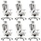 Adjustable Arms Office Chair Contemporary Mesh Desk Chair with Wheels for Home